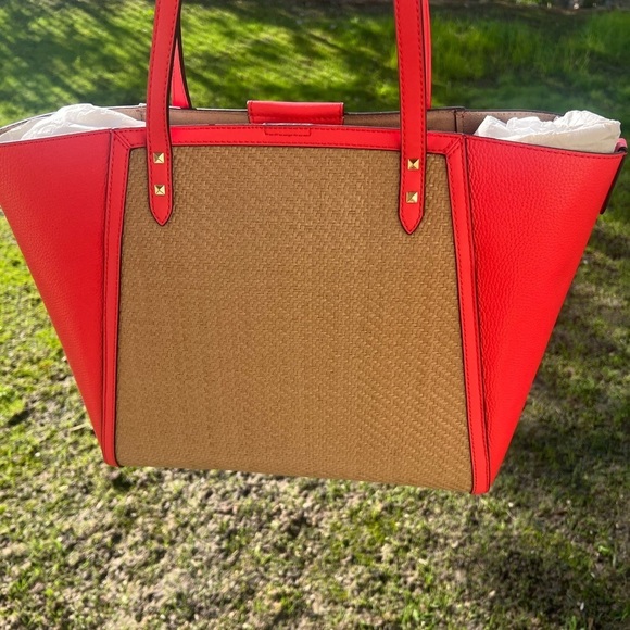 MICHAEL KORS SALMON ans BAMBOO coloured large Tote, NWT - Picture 10 of 16